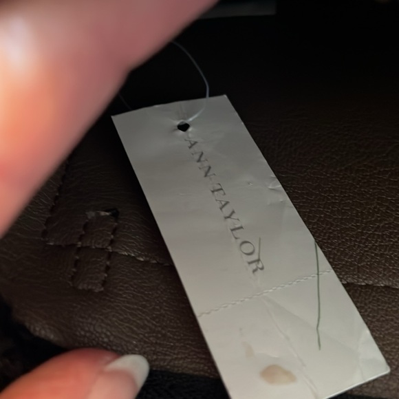 Ann Taylor   Mini iPad bag  stunning business case   genuine leather  black/gold - Picture 15 of 15